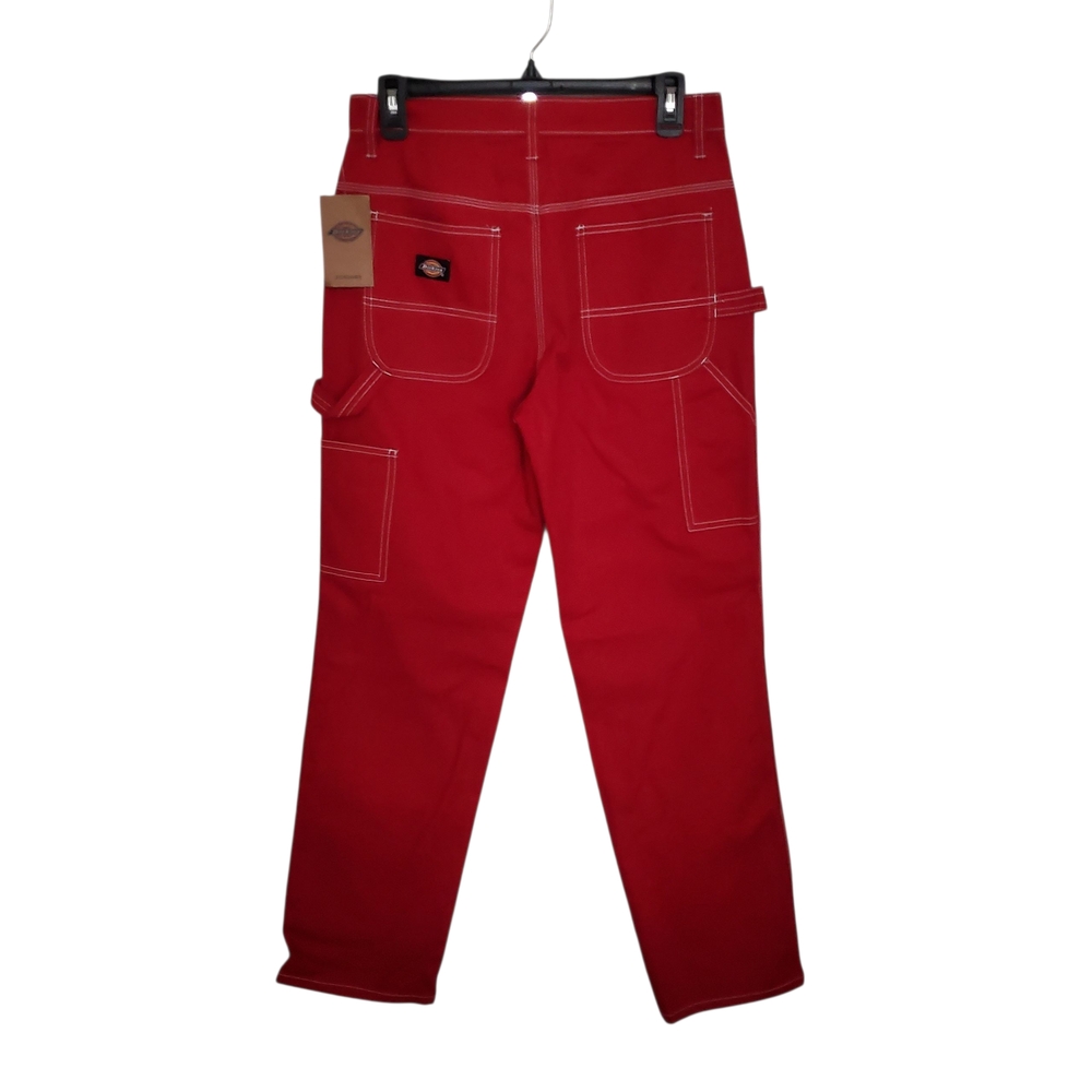 Dickies Juniors Carpenter Pants Size 3/26 Red High Rise Straight leg Jeans - Picture 13 of 13